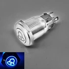 Door bell symbols 19mm Metal Push Button Switch press button Self-reset 1NO Flat head Momentary With indicator light
