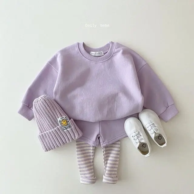Casual Baby Kids Clothes Boys Girls Candy Color Sweatshirts+Pants 2pcs Sets Tracksuits Children Clothing Sets, Blue/gray/purple/pink
Casual Baby Kids Clothes Boys Girls Candy Color Sweatshirts+Pants 2pcs Sets Tracksuits Children Clothing Sets, Blue/gray/purple/pink