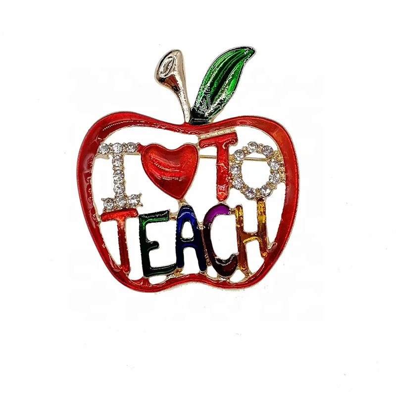 Free Shipping Enamel Apple Brooch Pin I Love to Teach Brooches Teacher's Day Gift, As picture
Free Shipping Enamel Apple Brooch Pin I Love to Teach Brooches Teacher's Day Gift, As picture