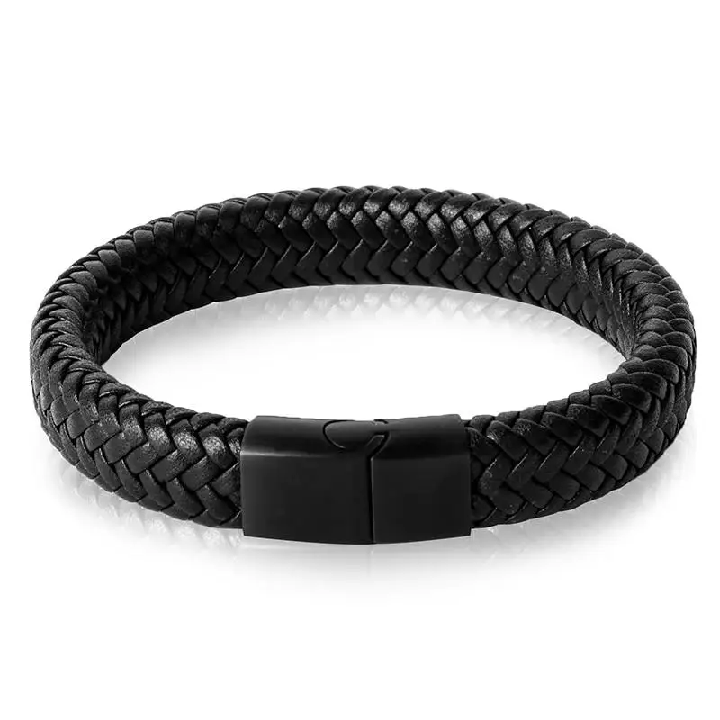 Wholesale Luxury Men'S Magnetic Clasp Men Jewelry Bracelet Real Leather Bracelet, Black
Wholesale Luxury Men'S Magnetic Clasp Men Jewelry Bracelet Real Leather Bracelet, Black