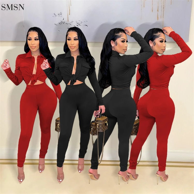 Pure Color Casual Long Sleeve 2 Piece Set Women 2 Piece Set Women Two Piece Pants Set
Pure Color Casual Long Sleeve 2 Piece Set Women 2 Piece Set Women Two Piece Pants Set