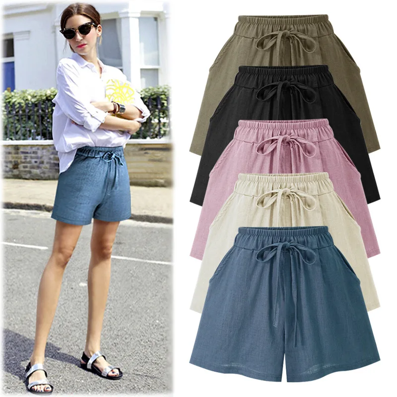 Women Cotton Shorts Summer Womens High Waist Loose Wide Leg Shorts Thin Casual Shorts Large Size
Women Cotton Shorts Summer Womens High Waist Loose Wide Leg Shorts Thin Casual Shorts Large Size