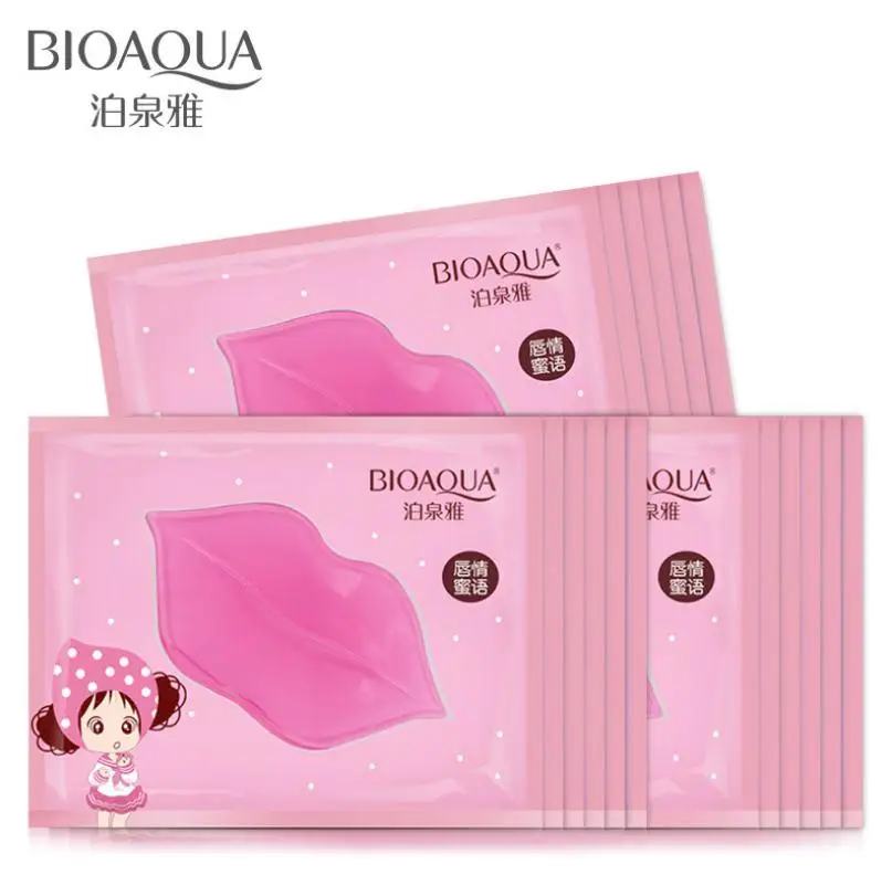 

BIOAQUA Lip Gel Mask Care Hydrating Repair Remove Lines Blemishes Lighten Lip Line Collagen Mask Lip Color To Moisturize, Pink