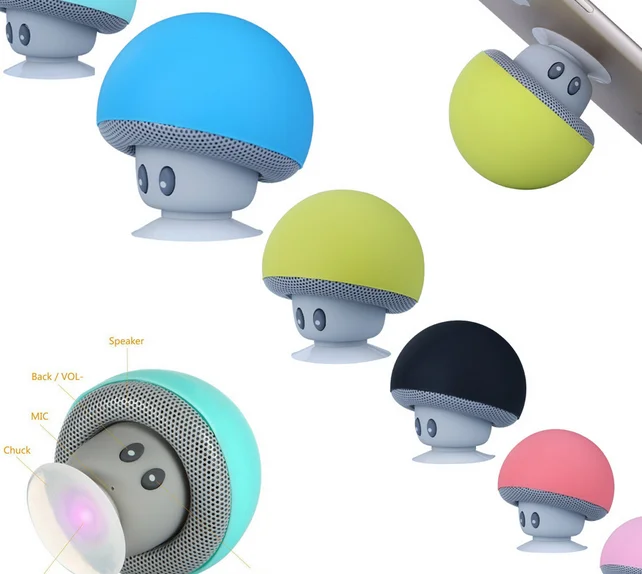 Wholesale Christmas Gifts Cheap Cute Mushroom Waterproof Mini Wireless Speaker with Silicone Suction Cup
Wholesale Christmas Gifts Cheap Cute Mushroom Waterproof Mini Wireless Speaker with Silicone Suction Cup