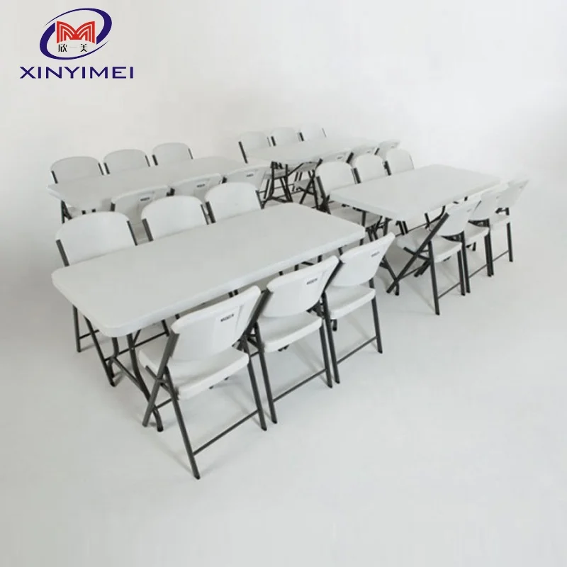 Promotion outdoor restaurant white plastic folding chairs