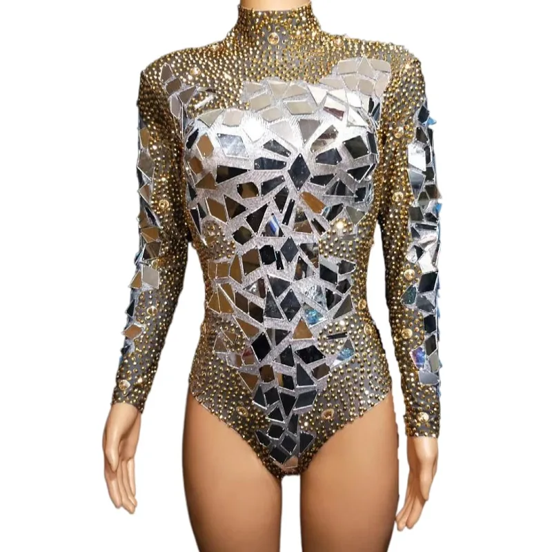 Sparkly Rhinestones Sequins Mirror Bodysuit Jazz Dance Unitard Stage Costume Women Sexy Club Party Jumpsuits Performance Wear
Sparkly Rhinestones Sequins Mirror Bodysuit Jazz Dance Unitard Stage Costume Women Sexy Club Party Jumpsuits Performance Wear