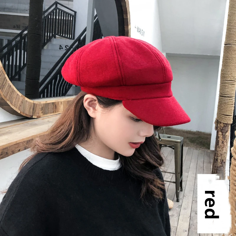 Hats & Caps Autumn solid winter plain octagonal newsboy hats ladies casualFormal Hats
Hats & Caps Autumn solid winter plain octagonal newsboy hats ladies casualFormal Hats