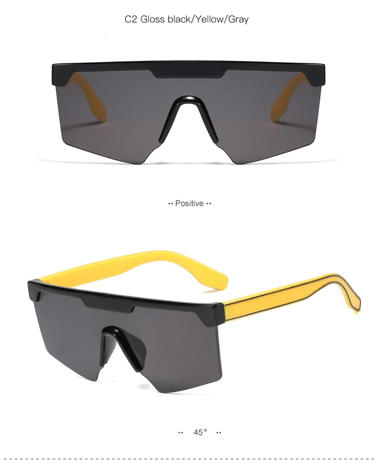 SHINELOT M1179 2020 New Design Factory Sunglasses Colorful Frame One Piece Lens PC Frame UV400 Sun Shade