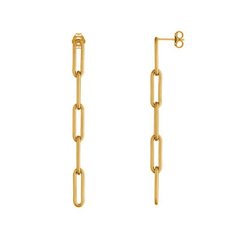 wholesale earrings jewellery for women 925 sterling silver jewelry 14k gold plated Paper Clip Chain Earrings
wholesale earrings jewellery for women 925 sterling silver jewelry 14k gold plated Paper Clip Chain Earrings