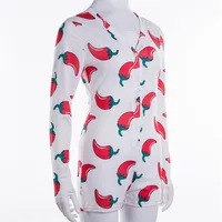 Sexy Women Deep V-Neck Belted Sleepwear Printed Button Romper Jumpsuit Long Sleeve Women Christmas Pajamas Onesie for Adults
Sexy Women Deep V-Neck Belted Sleepwear Printed Button Romper Jumpsuit Long Sleeve Women Christmas Pajamas Onesie for Adults