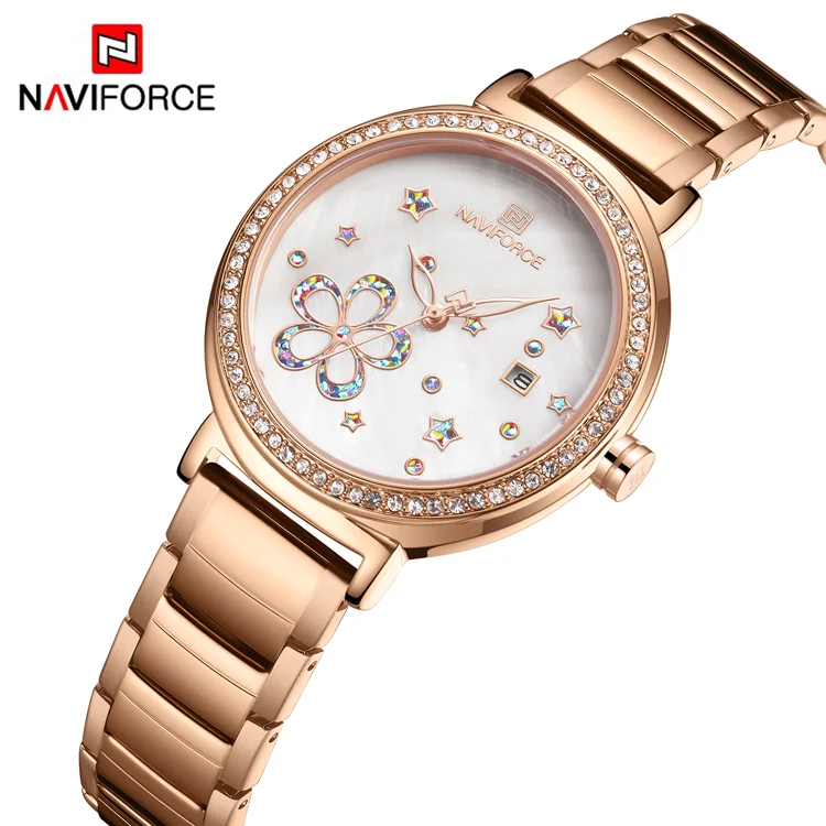 NAVIFORCE 5016 Women Watch Stainless Steel Lady Wristwatch Simple Girl Clock Relogio Feminino 2020
NAVIFORCE 5016 Women Watch Stainless Steel Lady Wristwatch Simple Girl Clock Relogio Feminino 2020