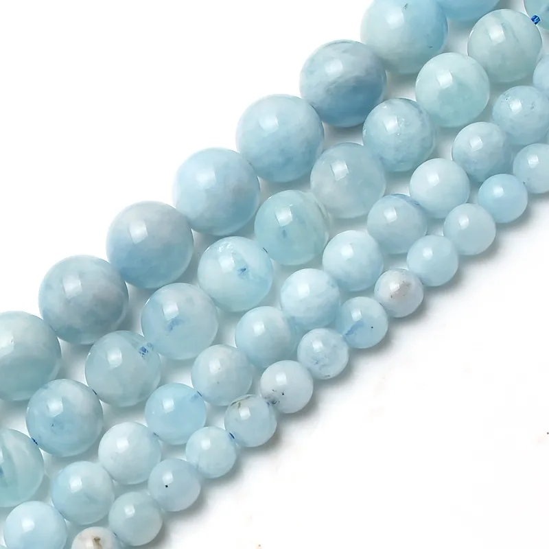 AA Grade 6/8/10/12MM Round Light Blue Natural Aquamarine Stone Beads For Jewelry Making DIY
AA Grade 6/8/10/12MM Round Light Blue Natural Aquamarine Stone Beads For Jewelry Making DIY