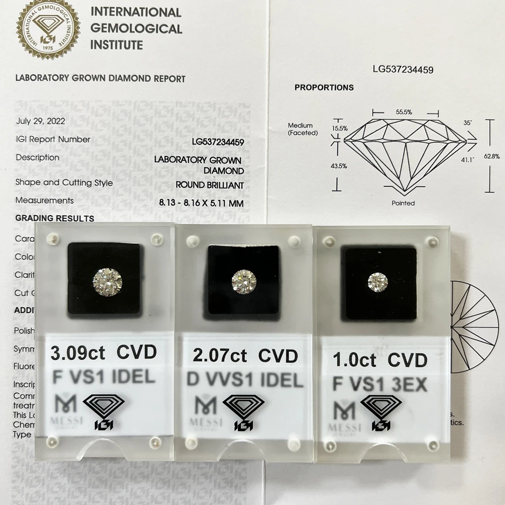 Wholesale Synthetic Lab Grown Diamond Loose D E F Color 0.3CT 0.5CT 4CT 5CT 6CT 7CT 10CT IGI Certificate Lab Created Diamond
Wholesale Synthetic Lab Grown Diamond Loose D E F Color 0.3CT 0.5CT 4CT 5CT 6CT 7CT 10CT IGI Certificate Lab Created Diamond