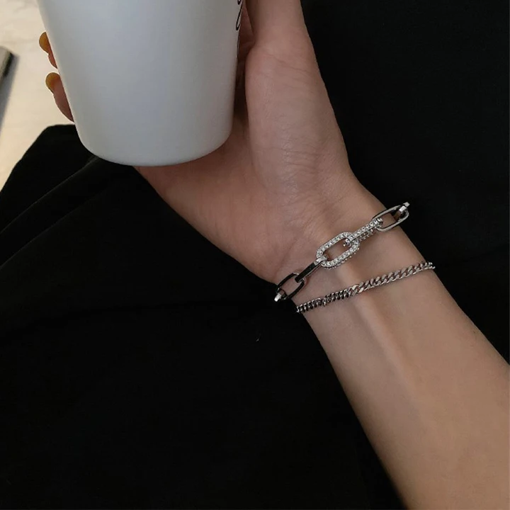 Fashion Personalized Jewelry Double-layer Chain Bracelet Titanium Steel Bracelet for Unisex, Picture shows
Fashion Personalized Jewelry Double-layer Chain Bracelet Titanium Steel Bracelet for Unisex, Picture shows