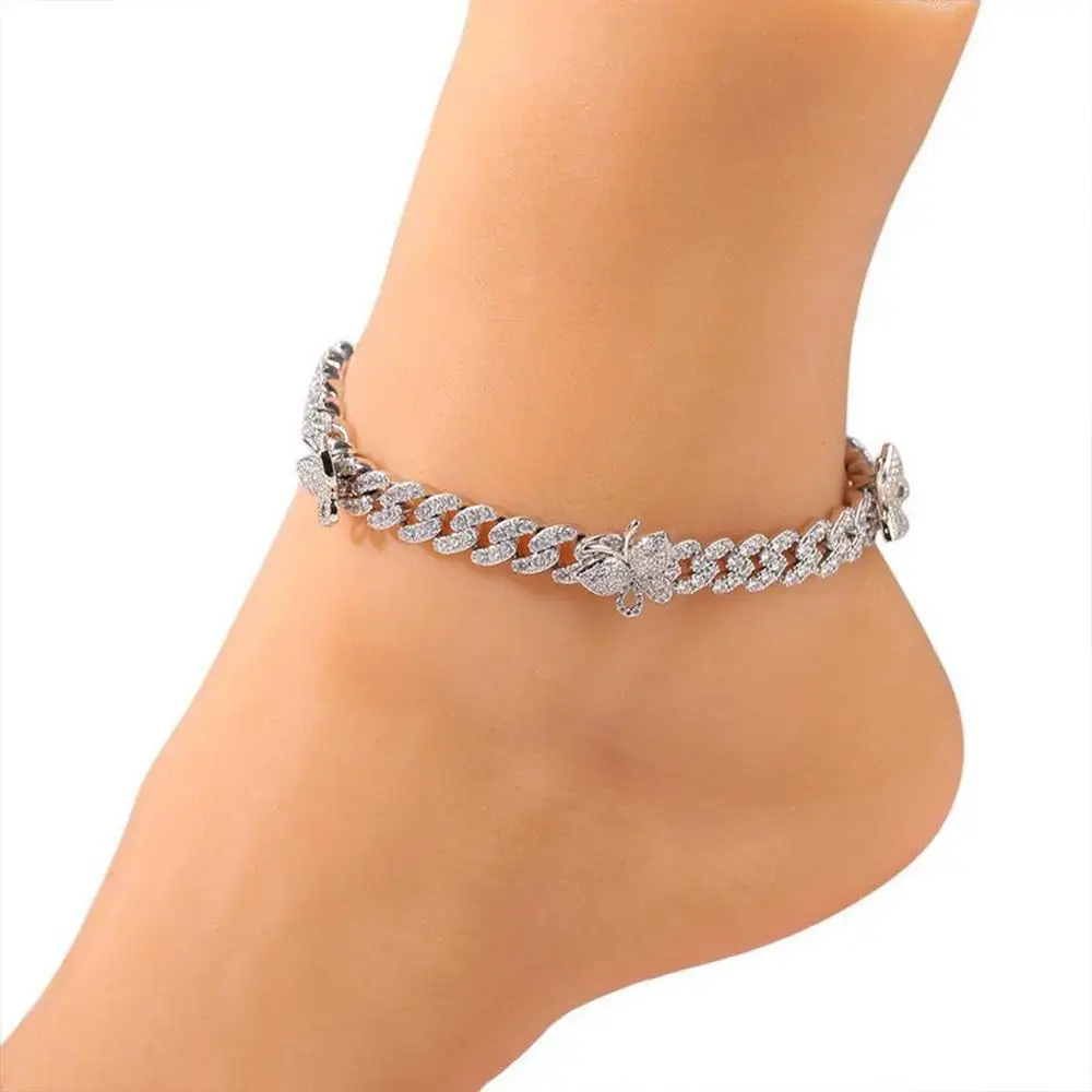 New Products Accessories Butterfly Cuban Anklet Hip Hop Trend Creative Luxury Footwear butterfly anklets bling anklets, 3 colors
New Products Accessories Butterfly Cuban Anklet Hip Hop Trend Creative Luxury Footwear butterfly anklets bling anklets, 3 colors