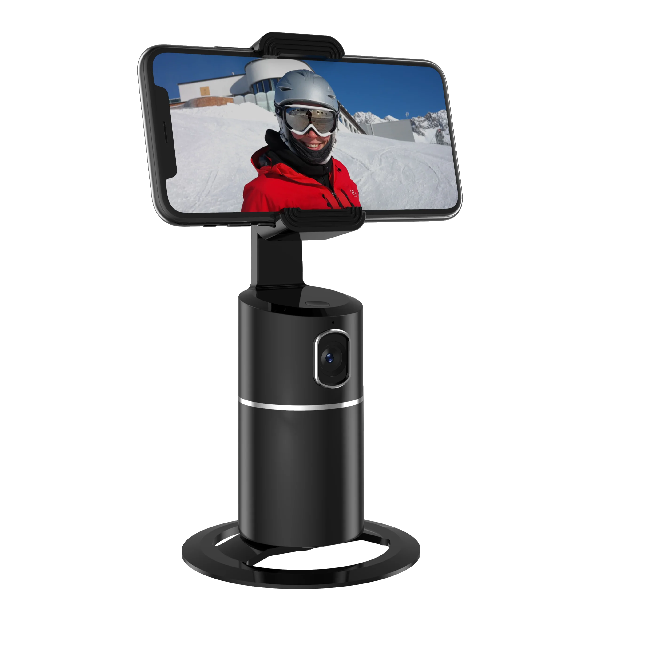 Cellphone stand rotate 360 Auto tracking smart shooting phone holder motion tracking gaming controller holder for phone, Black white pink
Cellphone stand rotate 360 Auto tracking smart shooting phone holder motion tracking gaming controller holder for phone, Black white pink