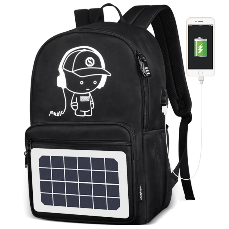 solar power gift school back bag portable black smart solar power back pack with solar charging
solar power gift school back bag portable black smart solar power back pack with solar charging