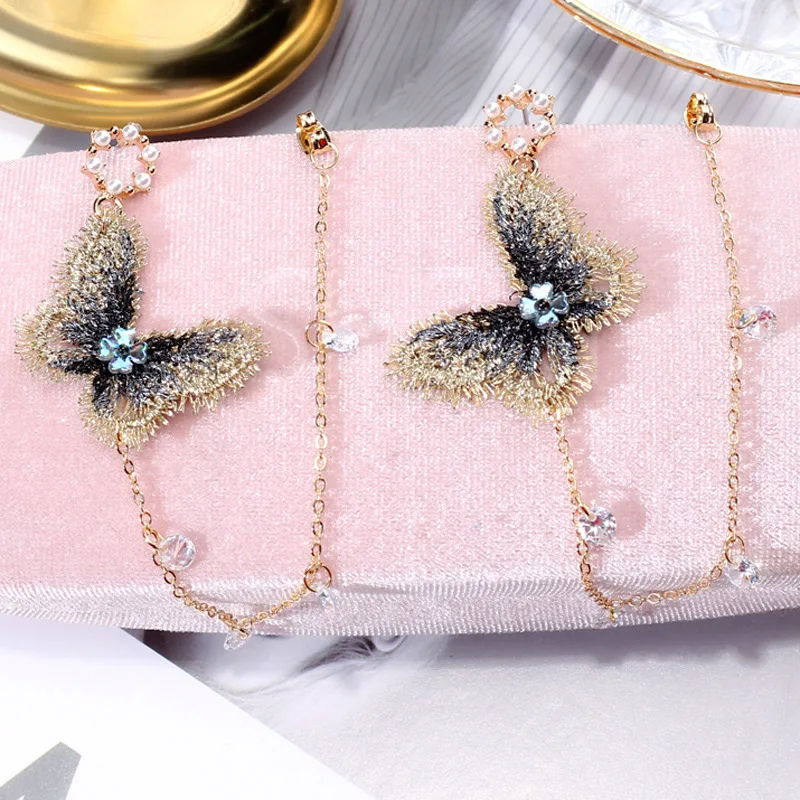 Fashion Designer Butterfly Pearl Earrings Party Gold Plated Crystal Pearl Butterfly Tassel Drop Earrings for Women Jewelry
Fashion Designer Butterfly Pearl Earrings Party Gold Plated Crystal Pearl Butterfly Tassel Drop Earrings for Women Jewelry