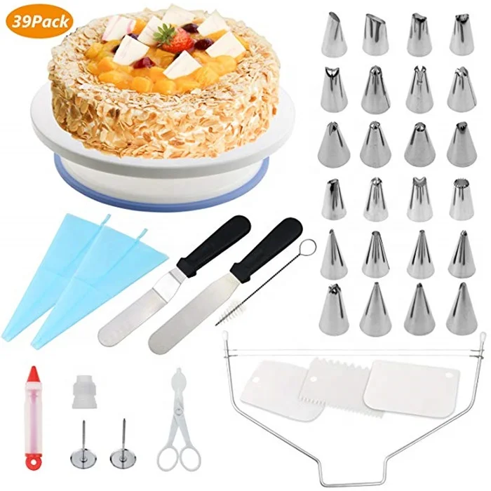 2019 hot sell 39 piece white cake decorating supplies kit include wedding cake decorating accessories cake stand set
2019 hot sell 39 piece white cake decorating supplies kit include wedding cake decorating accessories cake stand set