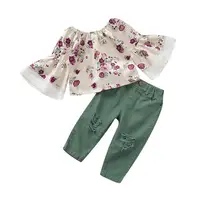 Fashion Baby Girl Clothes Long Sleeve Floral Print Tops+jeans Pants Pure Color Pants Trousers 2pcs Toddler Girls Clothing
Fashion Baby Girl Clothes Long Sleeve Floral Print Tops+jeans Pants Pure Color Pants Trousers 2pcs Toddler Girls Clothing