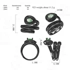 Ring Emerald Design Emerald Ring Design Your Own Ring Black Gun Plating Emerald Stone Snake Finger Ring