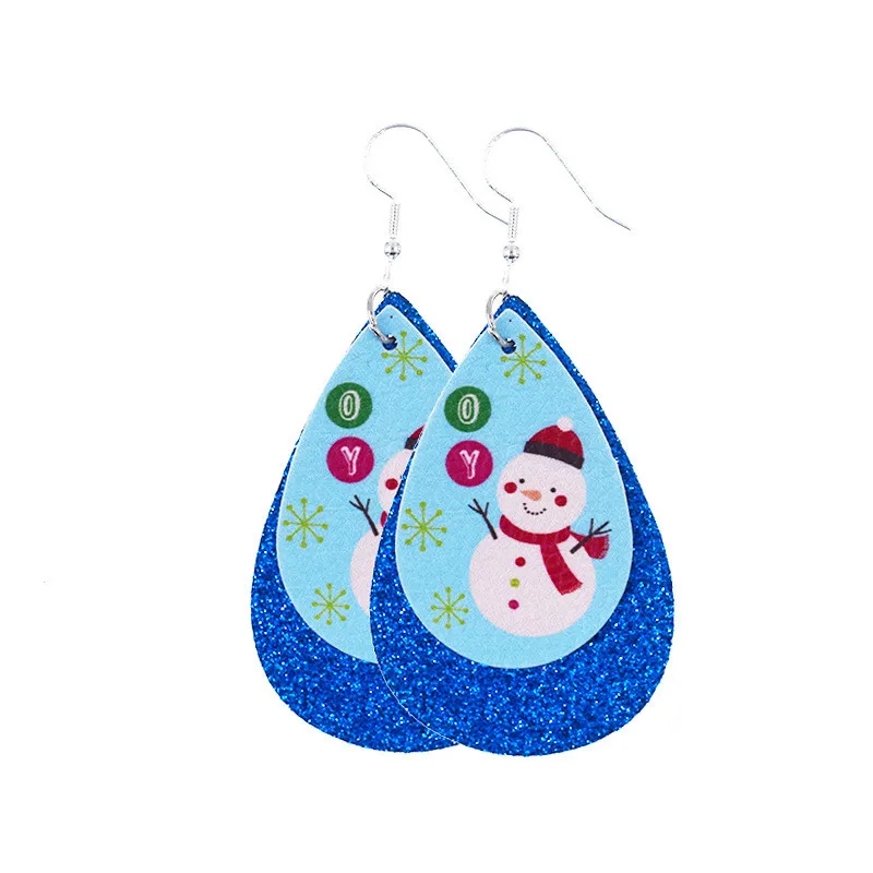 Fashion Custom Christmas Tree Bell Deer Teardrop Christmas Glitter Doubles Faux Leather Earrings Christmas Gift, Colorful
Fashion Custom Christmas Tree Bell Deer Teardrop Christmas Glitter Doubles Faux Leather Earrings Christmas Gift, Colorful