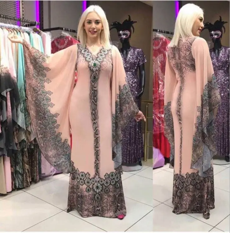 2020 Casual women full sleeve long dress dress african print chiffon v neck floral dress
2020 Casual women full sleeve long dress dress african print chiffon v neck floral dress