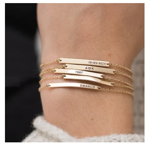 Engrave Letter Women's Charms Bar Name Bracelet Stainless Steel Bracelet 15cm Chain Best Friend Female Wrist Bracelet Jewelry
Engrave Letter Women's Charms Bar Name Bracelet Stainless Steel Bracelet 15cm Chain Best Friend Female Wrist Bracelet Jewelry