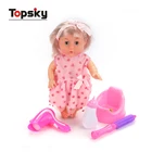 GCC certificate toy doll baby lovely girl pee doll toy musical dolls house set with baby products