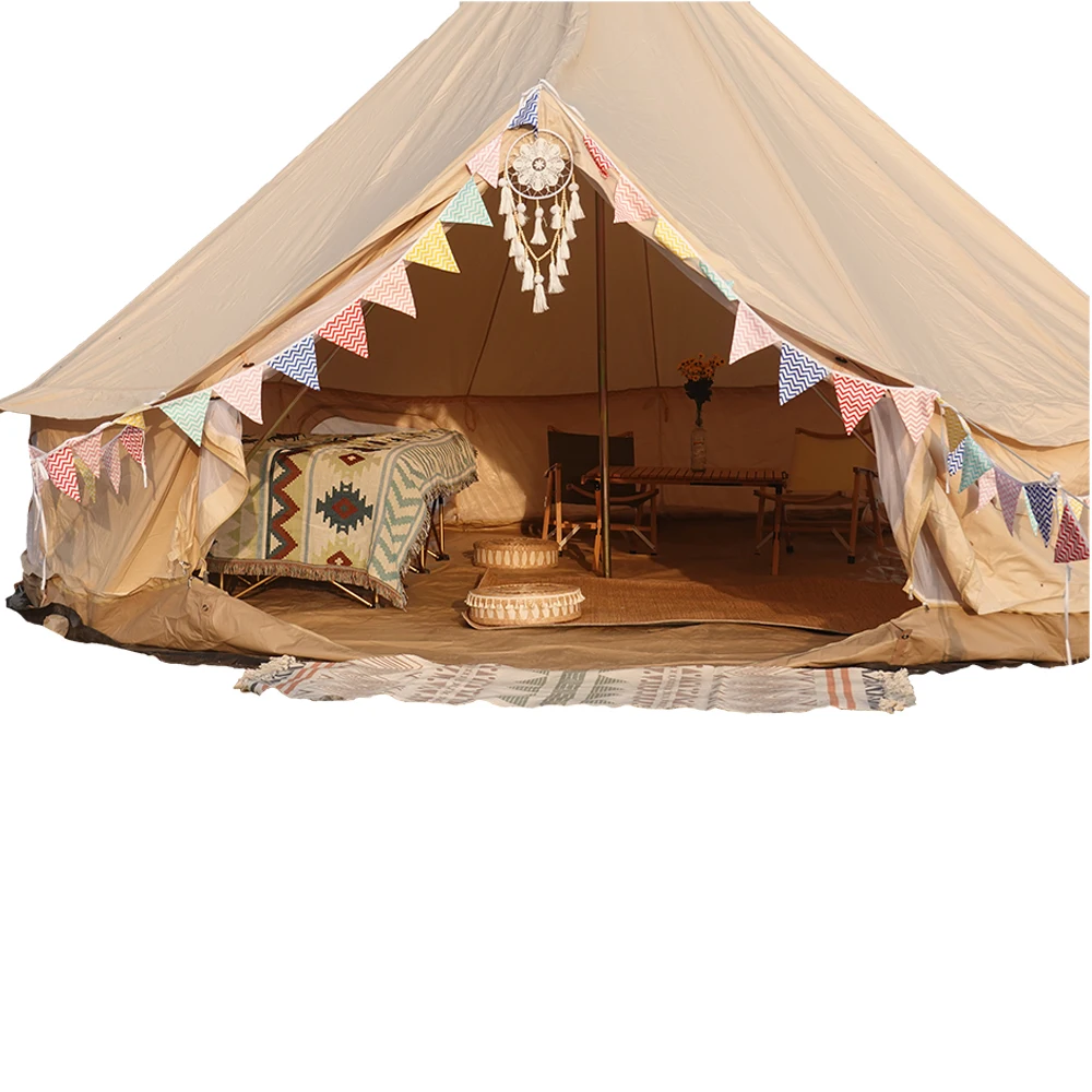 Canvas Bell Tent for Glamping Luxury 4 Season Camping Cotton 5M Large Beige Camping Outdoor Portable Outdoor Privacy
Canvas Bell Tent for Glamping Luxury 4 Season Camping Cotton 5M Large Beige Camping Outdoor Portable Outdoor Privacy