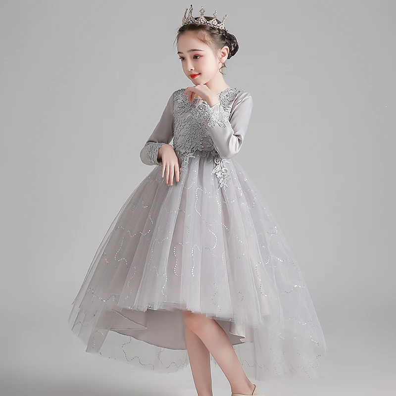 Winter Organza Satin Embroidery Long Sleeve Ball Gown Flower Young Girls Party Dresses
Winter Organza Satin Embroidery Long Sleeve Ball Gown Flower Young Girls Party Dresses