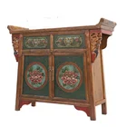 vintage solid wood living room furniture wall decor antique custom carved storage cabinet
