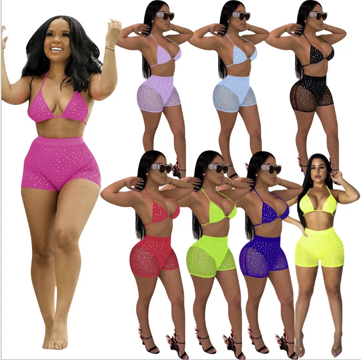 beach Two piece set women swimwear sexy bikini girl sexy Solid color Sequins swimsuit 2021 women's clothing
beach Two piece set women swimwear sexy bikini girl sexy Solid color Sequins swimsuit 2021 women's clothing
