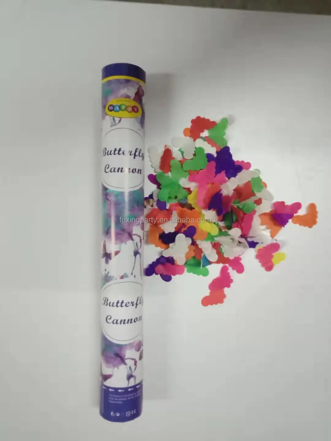 12 piece confetti cannon party poppers (12 inch) in decorated