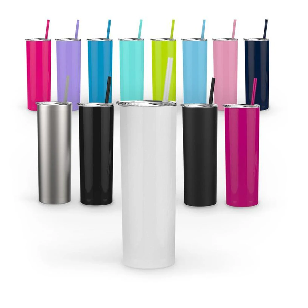 20oz skinny tumbler double wall stainless steel Insulated Straight water bottle coffee mug with lid and straws, White, black, brown
20oz skinny tumbler double wall stainless steel Insulated Straight water bottle coffee mug with lid and straws, White, black, brown