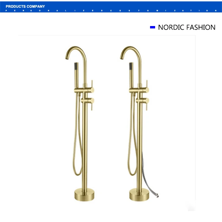 Free standing bathtub faucet brass freestand bathroom shower bathtub faucet set with brush gold shower and bath mixer tap
Free standing bathtub faucet brass freestand bathroom shower bathtub faucet set with brush gold shower and bath mixer tap