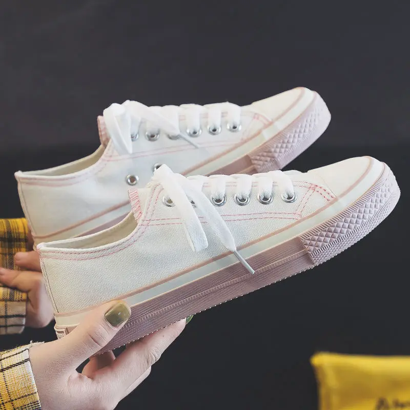Female Lace-up Simple Classic Shoes Women Sneakers Spring And Summer White Casual Flat Shoes, As pic
Female Lace-up Simple Classic Shoes Women Sneakers Spring And Summer White Casual Flat Shoes, As pic