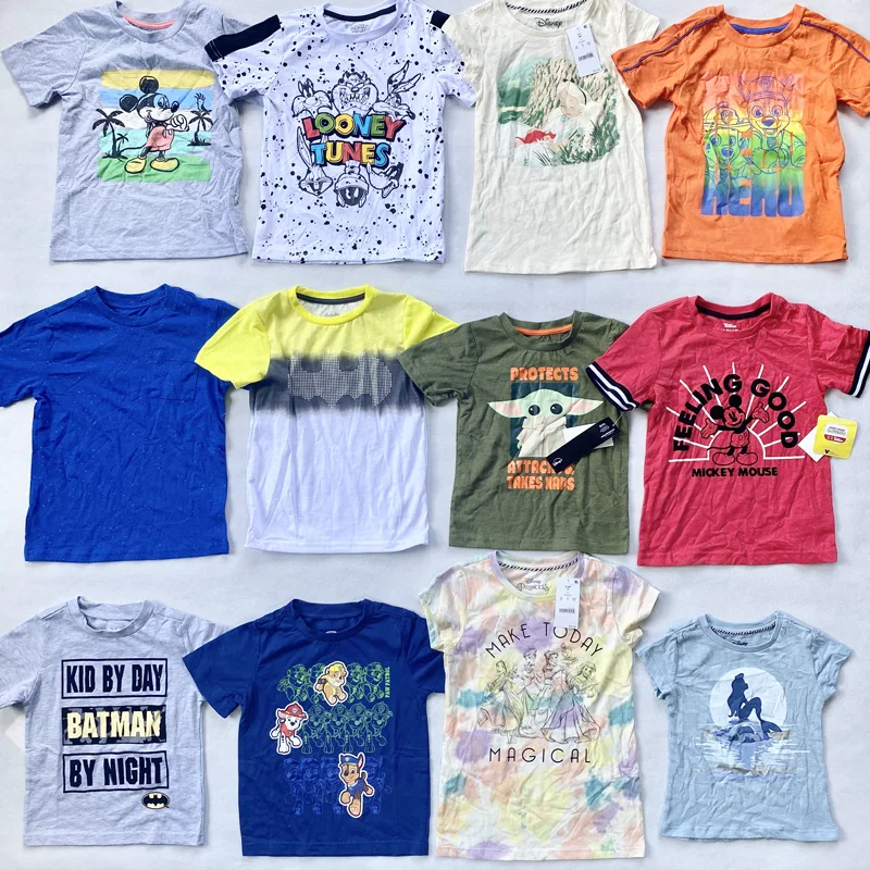 Wholesale Mixed Branded Short Sleeve Round Neck Summer Kids Boys Girls Stock lots T-shirts, Assorted colors
Wholesale Mixed Branded Short Sleeve Round Neck Summer Kids Boys Girls Stock lots T-shirts, Assorted colors