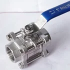 3PC WCB SS304 SS316 NPT BSPT THREADED BALL VALVE