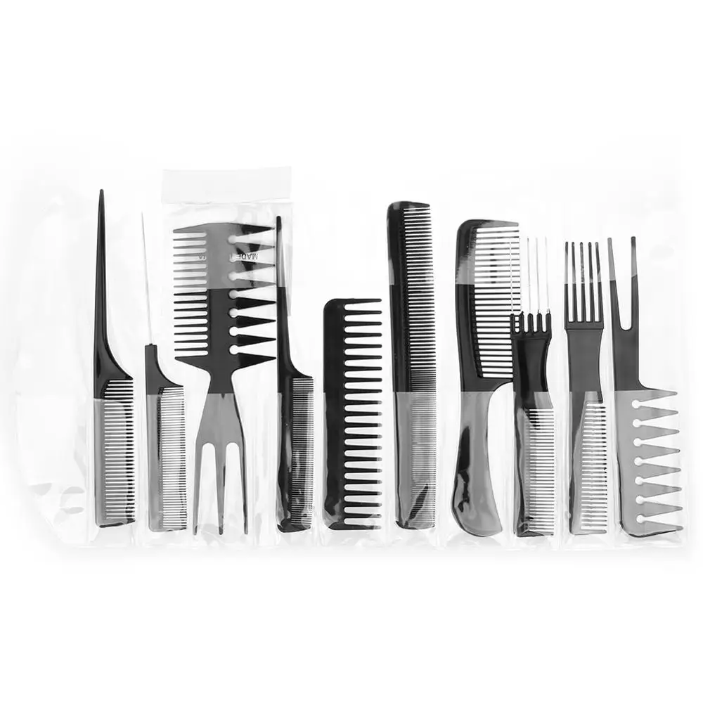 No smell Eco Friendly Black Plastic Barber Hairdressing Comb Set with Transparent bag
No smell Eco Friendly Black Plastic Barber Hairdressing Comb Set with Transparent bag