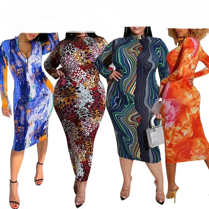 Women Dress Floral Long Sleeve Tight Chiffon Dress Women Elegant Plus Size Casual Dresses Party Night Vestidos Ropa Mujer 5xl 
Women Dress Floral Long Sleeve Tight Chiffon Dress Women Elegant Plus Size Casual Dresses Party Night Vestidos Ropa Mujer 5xl