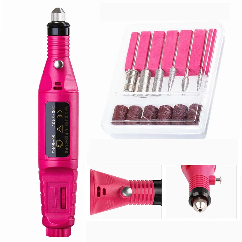 Portable Electric nail drill Grinder Machine Set nail File bit Strong Manicure machine mini drill nail art printer
Portable Electric nail drill Grinder Machine Set nail File bit Strong Manicure machine mini drill nail art printer
