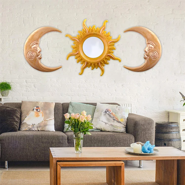 Y2130 Sun Moon hanging mirror silicone mold for ornament making for wall decorations, White
Y2130 Sun Moon hanging mirror silicone mold for ornament making for wall decorations, White
