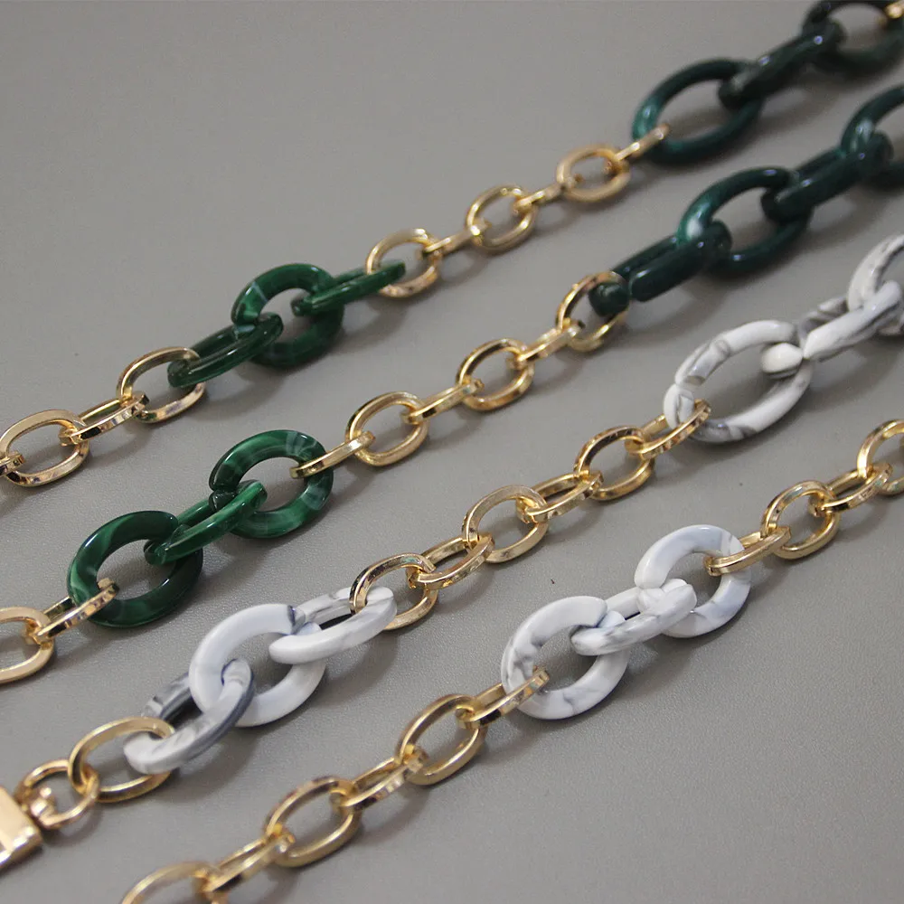 Women's Acrylic Bag Handles Fashion Shoulder Strap With Alloy Chain Bag Accessories For Woman Purse Handbags, Multiple colour
Women's Acrylic Bag Handles Fashion Shoulder Strap With Alloy Chain Bag Accessories For Woman Purse Handbags, Multiple colour