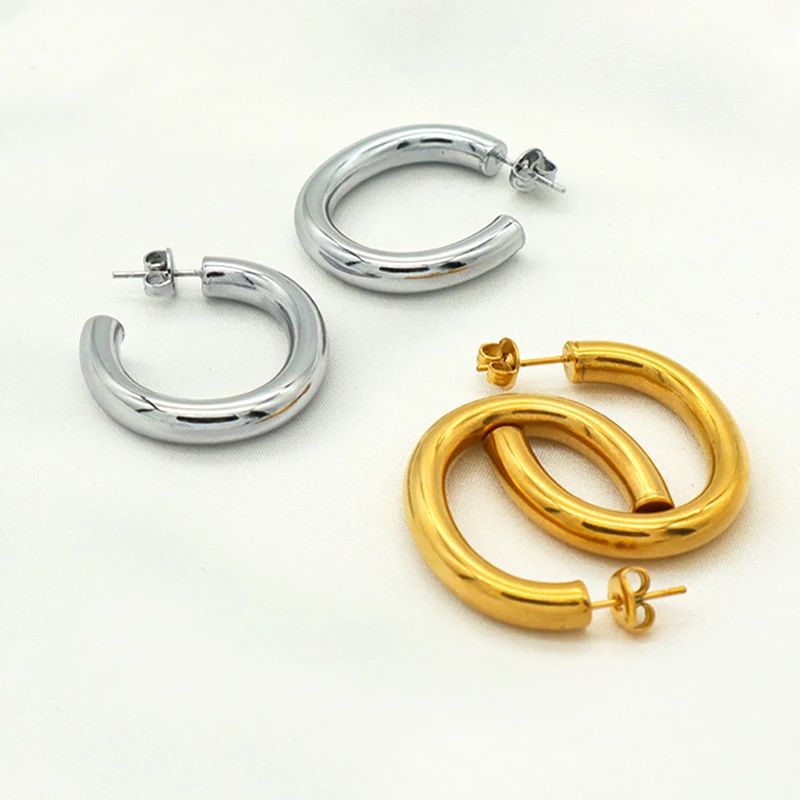 WE010-A factory price earring big size stainless steel earring steel color/gold plating/rose gold plating steel earring
WE010-A factory price earring big size stainless steel earring steel color/gold plating/rose gold plating steel earring