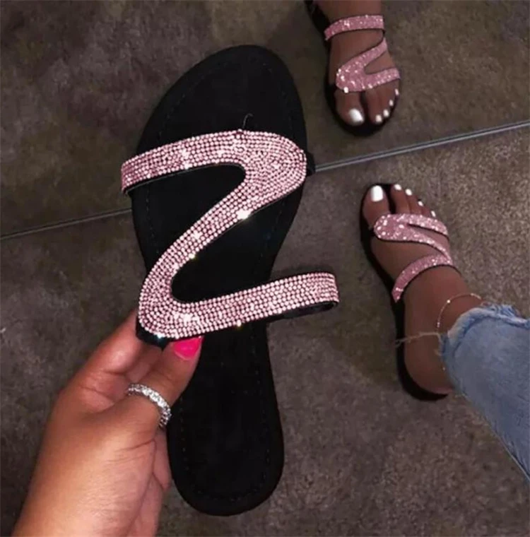 Fashion Rhinestone Flats Slides Shoes Women's Sandals Summer 2021 Diamond Women Slippers, As pictures or customized color
Fashion Rhinestone Flats Slides Shoes Women's Sandals Summer 2021 Diamond Women Slippers, As pictures or customized color