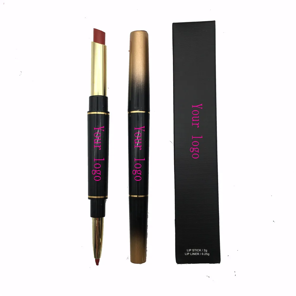 China made 2 in 1 customized waterproof vegan high pigment matte color lipliner with lipstick, 12 colors
China made 2 in 1 customized waterproof vegan high pigment matte color lipliner with lipstick, 12 colors