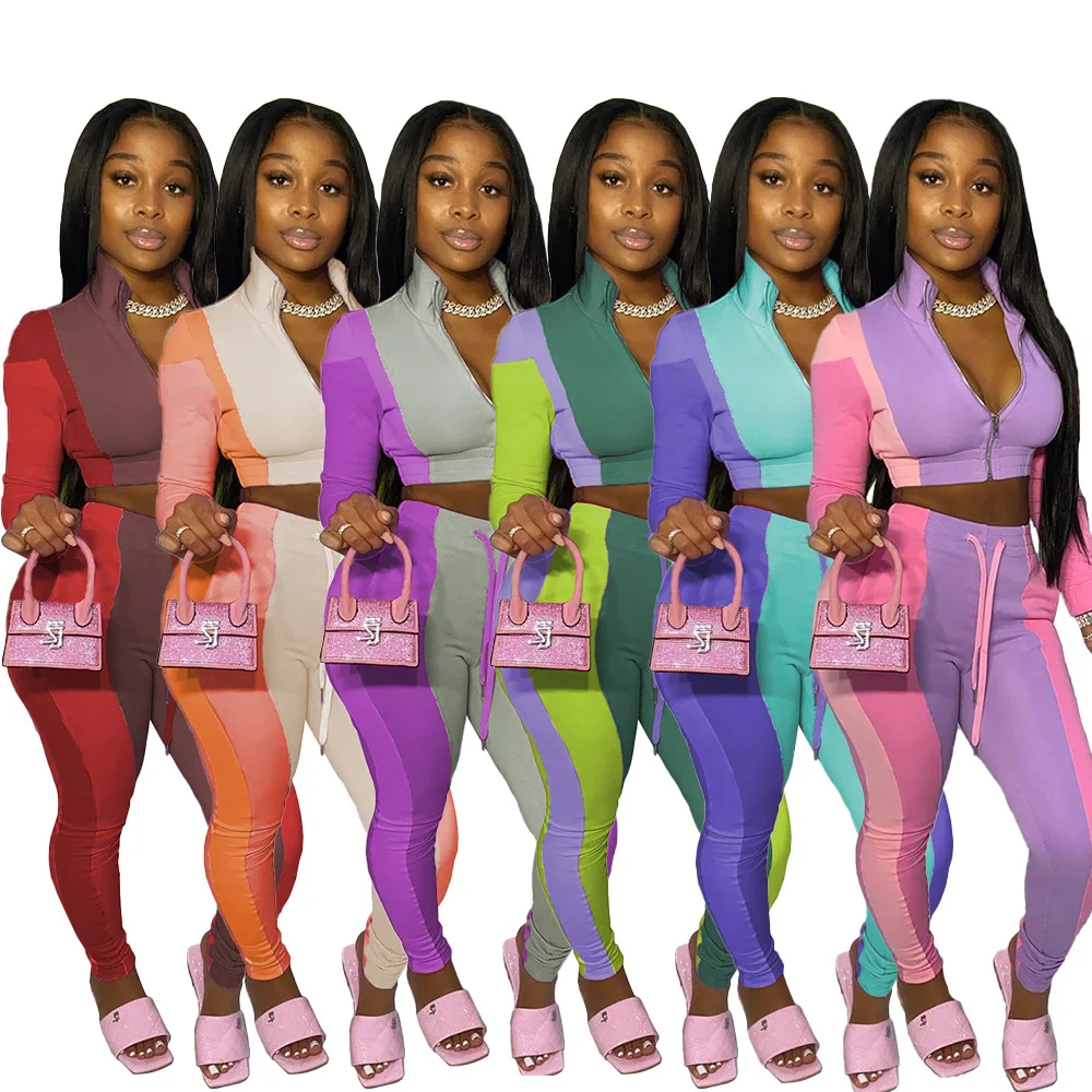 2020 Outfit Women Fall And Winter Clothes Two Piece Sport Patchwork Long Sleeves Bodycon Tracksuit Clothing Women 2 Piece Set
2020 Outfit Women Fall And Winter Clothes Two Piece Sport Patchwork Long Sleeves Bodycon Tracksuit Clothing Women 2 Piece Set