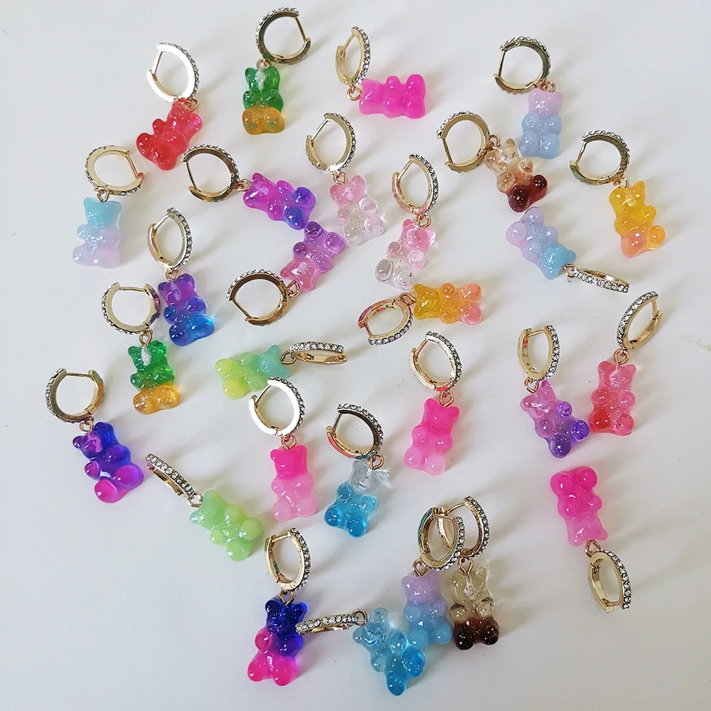 Laodun New Resin Mini Color Simulation Two Color Gradient Bear Candy Earrings Jewelry Creativity Drop Earring, Multi color
Laodun New Resin Mini Color Simulation Two Color Gradient Bear Candy Earrings Jewelry Creativity Drop Earring, Multi color