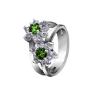 Woman Fashion Jewelry Diamond 925 Sterling Wedding Set Lady Silver Ring